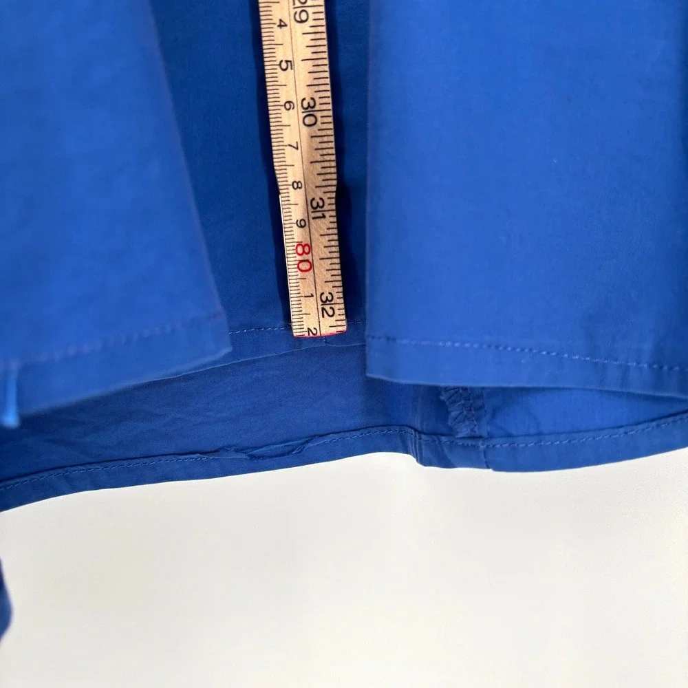 Anthropologie Blue Tassel Ruffled Waistless Mini Dress V-Neck Bold Blue Sz‎ S - Picture 13 of 13